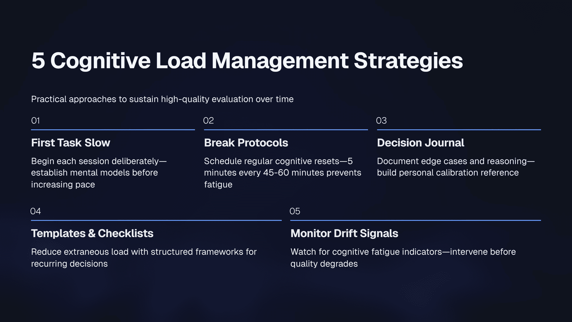 5 Cognitive Load Management Strategies